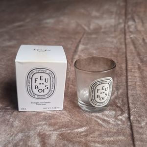 Empty Diptyque Feu de Bois Mini Candle with box